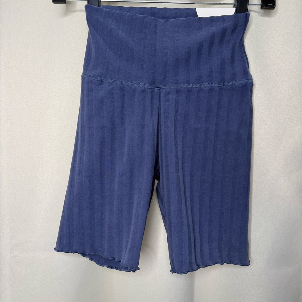 aerie Offline High-Rise Ribbed Blue Top